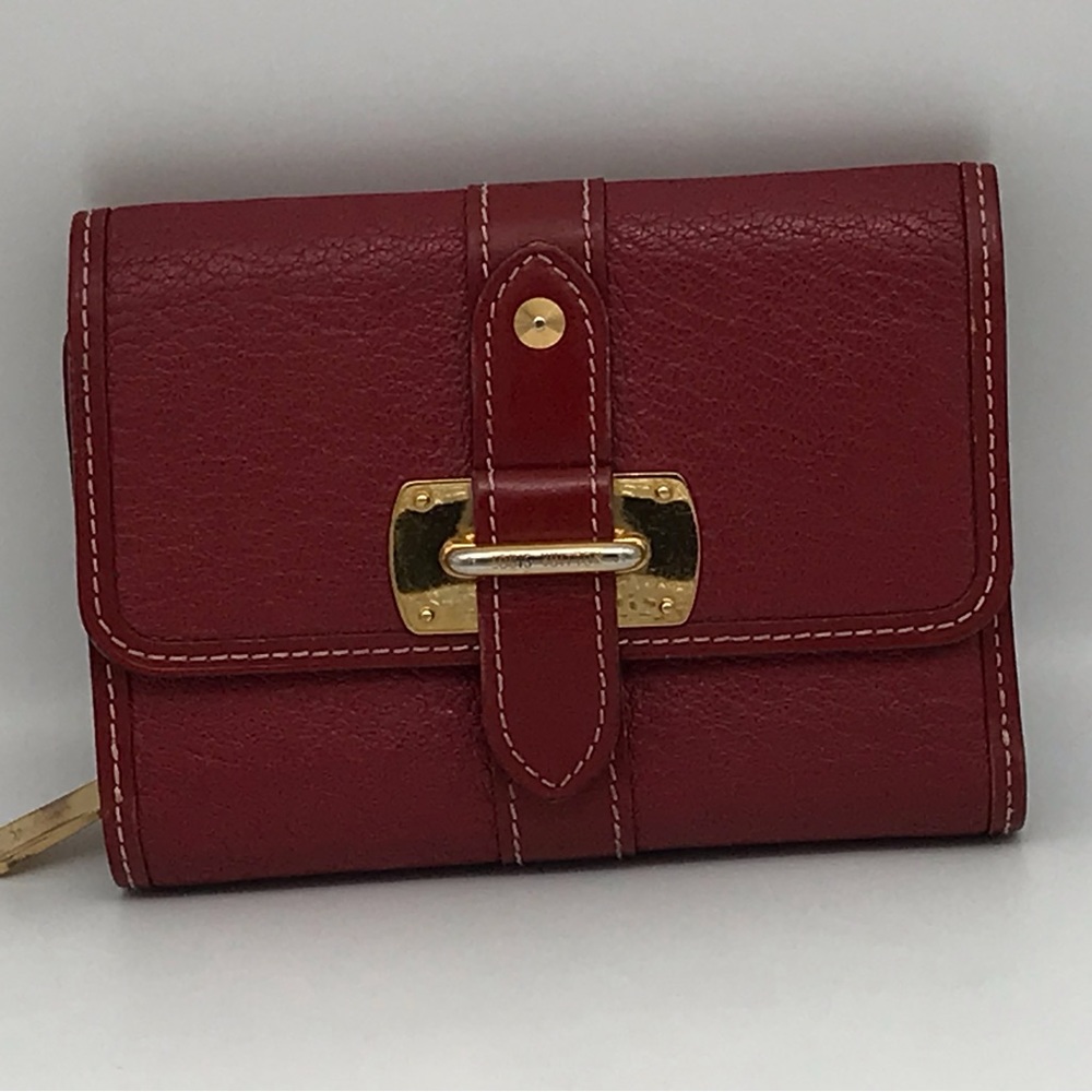 LOUIS VUITTON SUHALI PORTEFEIULLE LE FAVORI COMPACT TRIFOLD WALLET   Q5143  EUC